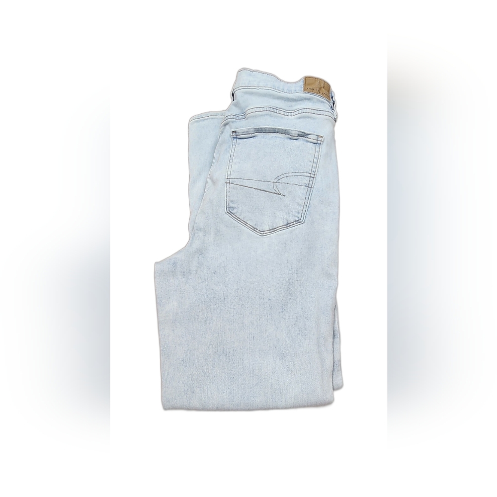 American Eagle Light Wash Women's Skinny Super Hi Rise Jegging Jeans Size 14